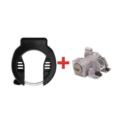 Abus Rahmenschl. 4750S &amp; Akkuschl. DT2 T82 Bosch2 Gleichschliessend Schwarz