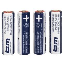Busch + M&uuml;ller Batterie, IXON IQ AKKU, Ni-MH 2100 MAh 1.2 V AA Akku Batterien, 4er Set, 492A
