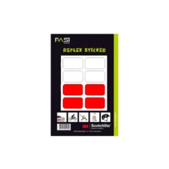 Fasi Reflektierende Vierecke 3M Selbstklebend Weiss / Rot