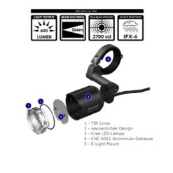 Giant Beleuchtung / Recon-E HL 600 600lm / Side Mount Halter Und Giant Kabel Im Lieferumfang Enthalten -Fahrradteileladen giant beleuchtung recon e hl 600 600lm side mount halter und giant kabel im lieferumfang enthalten3