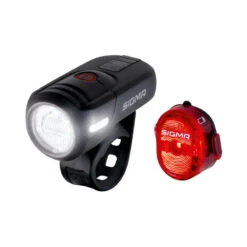 Sigma Lampe Aura 45 / R&uuml;cklicht Nugget 2 USB Set, 17460, 45 Lux, Inklusive USB-Ladekabel