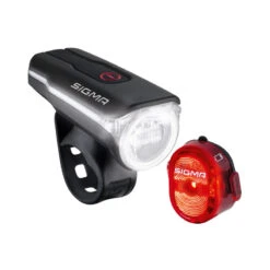 Sigma Lampe Aura 60 / R&uuml;cklicht Nugget 2 USB Set, 17750, 60 Lux, Inklusive USB-Ladekabel