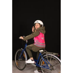 WOWOW Leuchtweste, NUTTY JACKET KIDS, PINK, S -Fahrradteileladen wowow leuchtweste nutty jacket kids pink s3